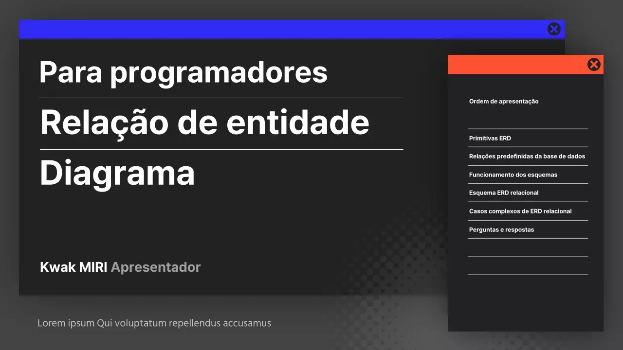 Diagrama de programação de desenvolvimento moderno relatório em preto