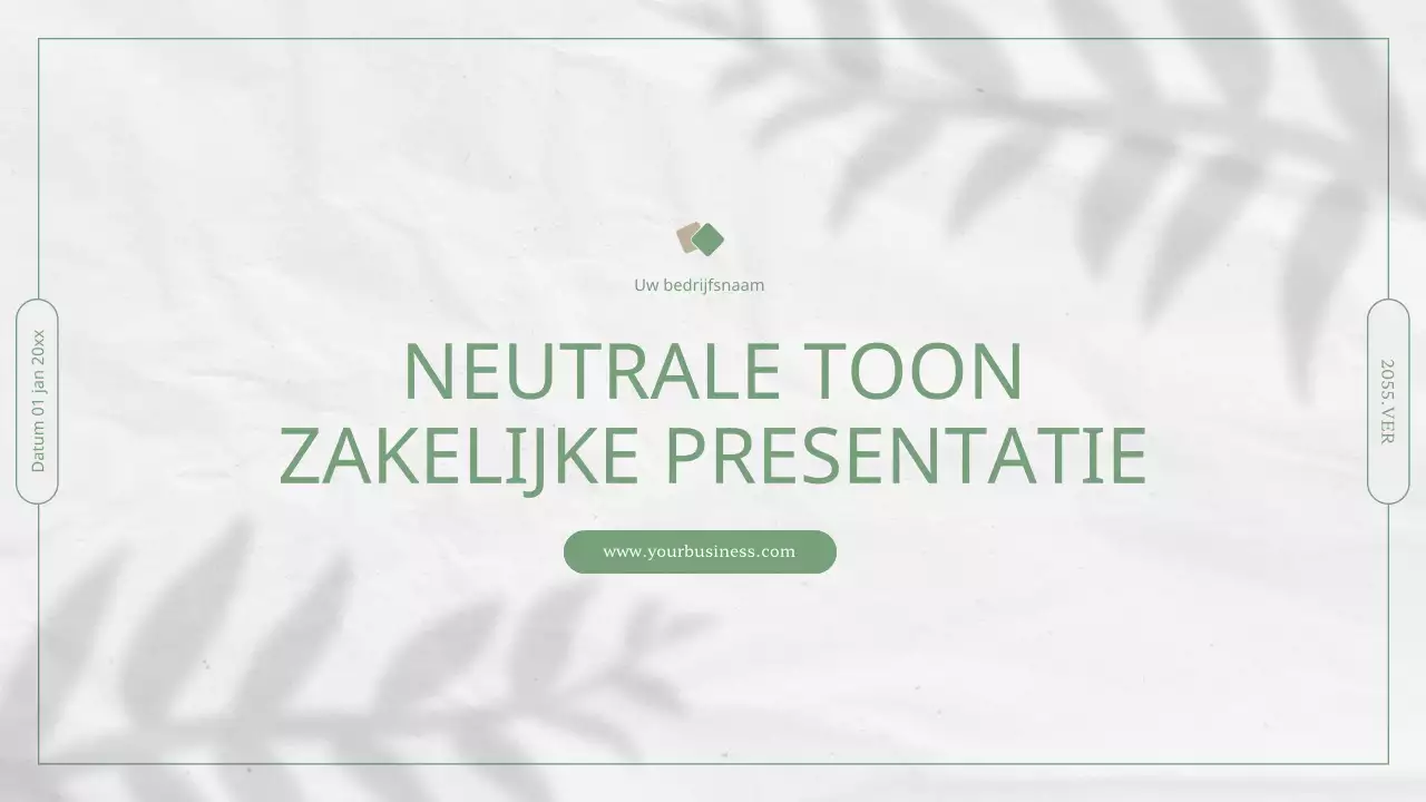 Wit en groen zakelijk rapportagemateriaal met natuurthema