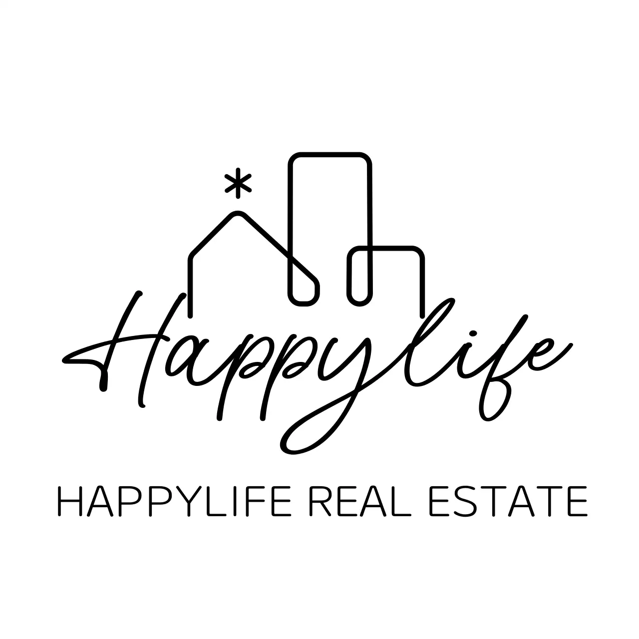 Simple concept real estate with a zip line illustration