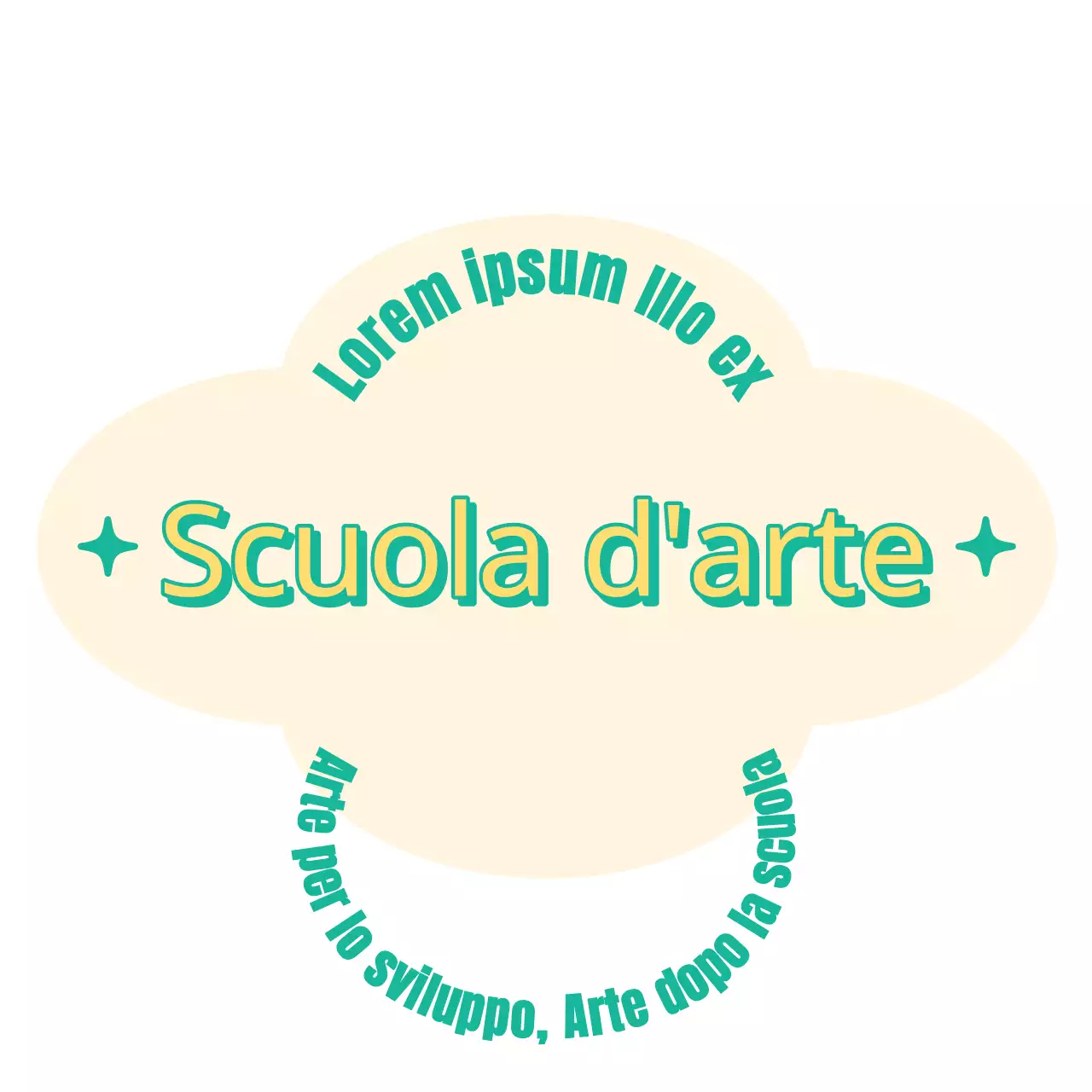 Scuola d'arte primaria in giallo