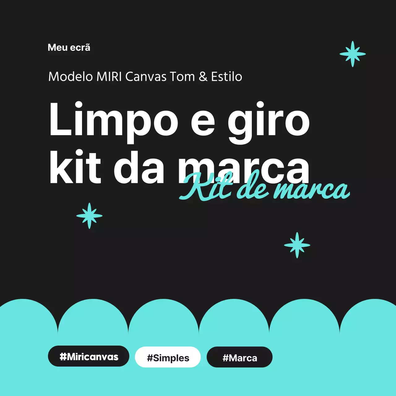 Um boletim informativo simples, preto e azul claro, com um kit de marca