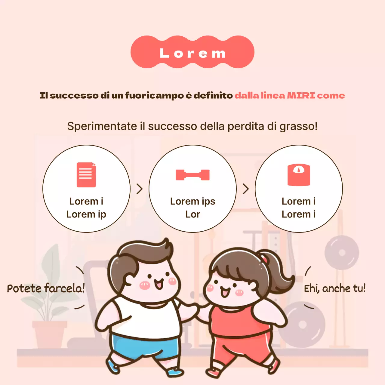 Promuovere un semplice allenamento casalingo in rosa e marrone per reclutare sostenitori