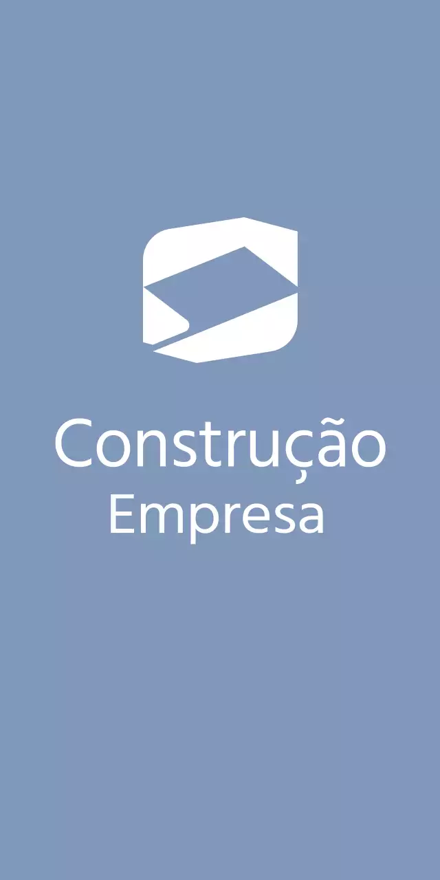 Logótipo da empresa com formas geométricas simples em branco