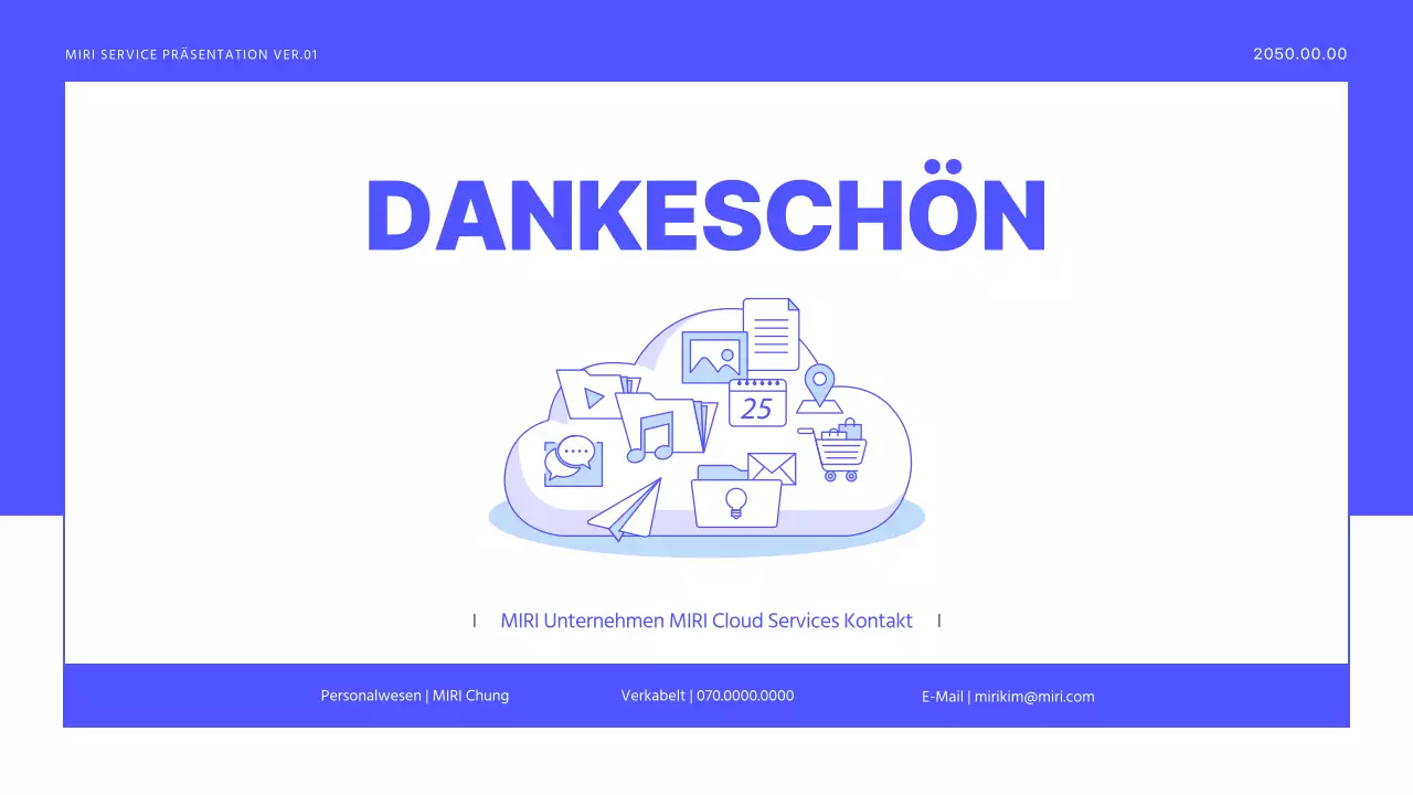 Ein einfacher, violetter Prospekt für Unternehmensdienstleistungen