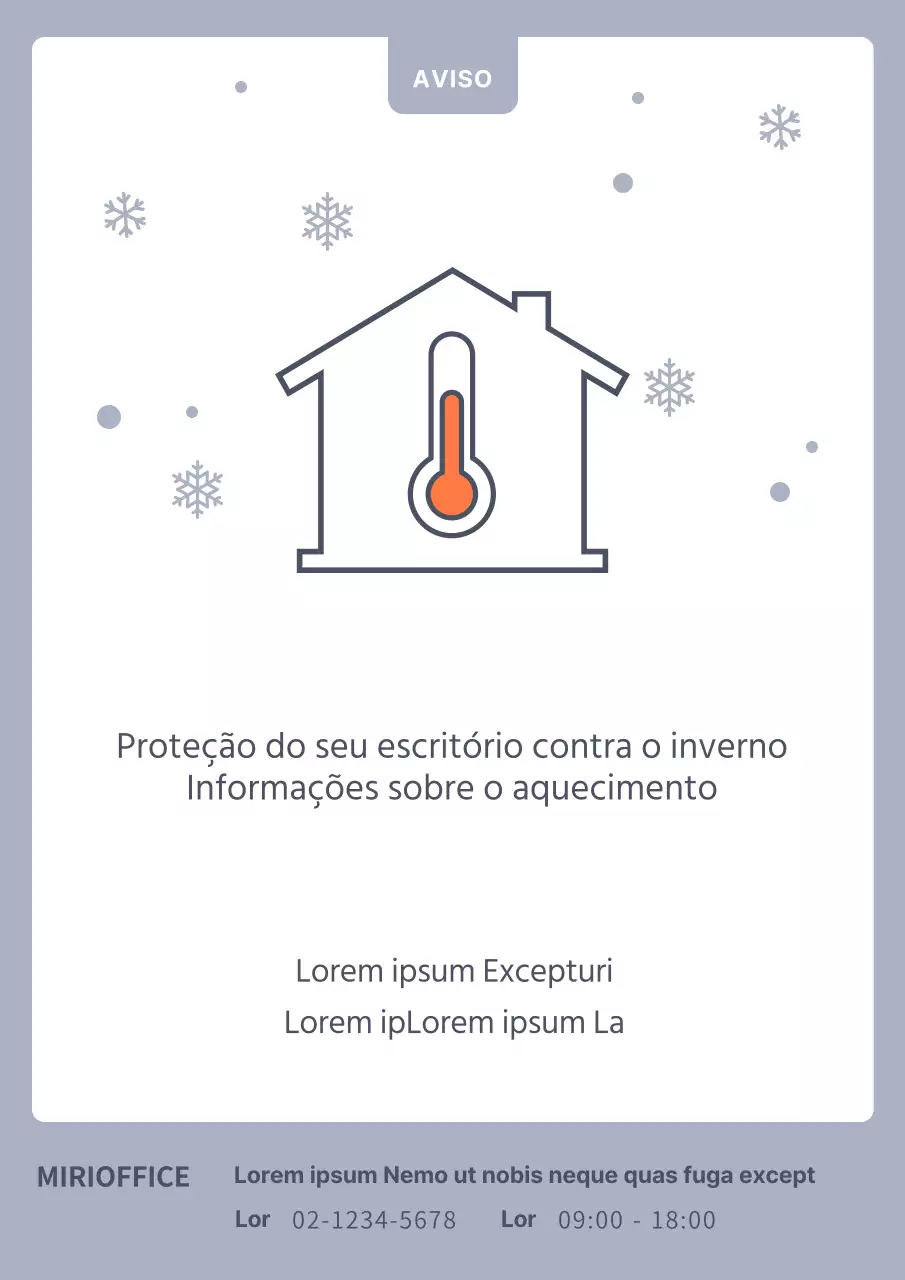 Aviso de catástrofe simples, branco e azul claro