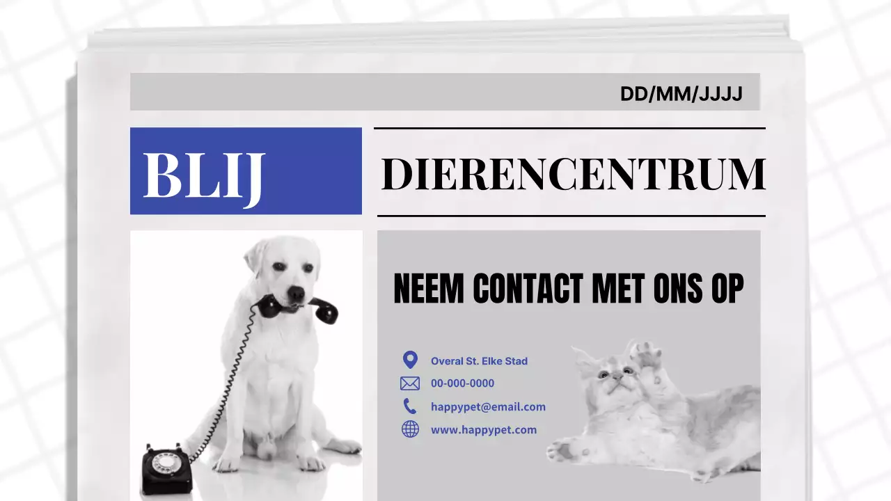 Blauw en Zwart Klassiek Kranten Thema Bedrijfsrapport