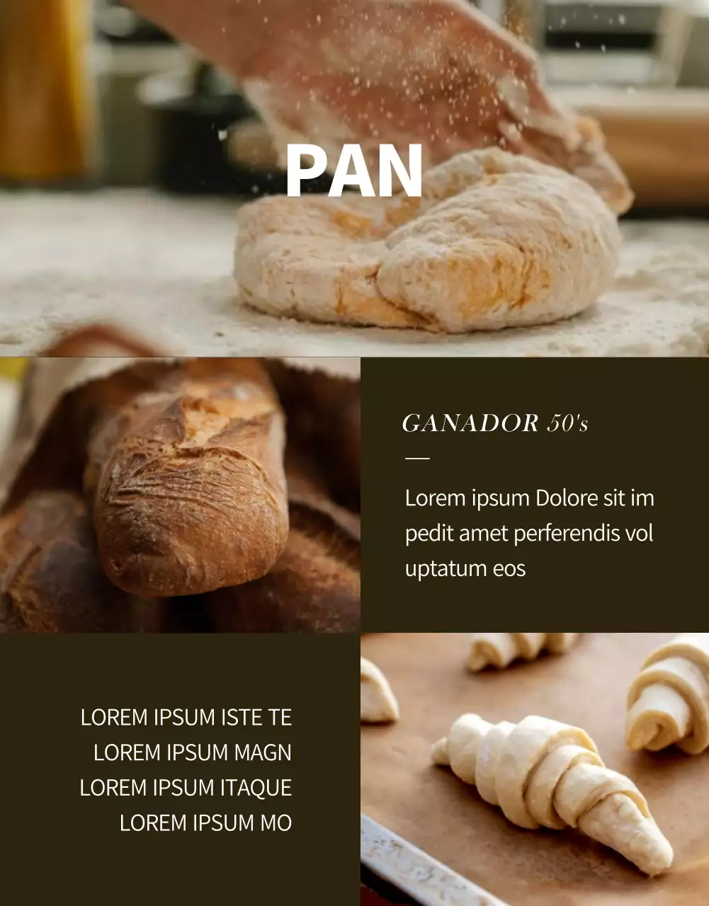 Promueva un evento de pastelería moderno en negro y beige