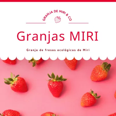 Promover las fresas rojas y rosas