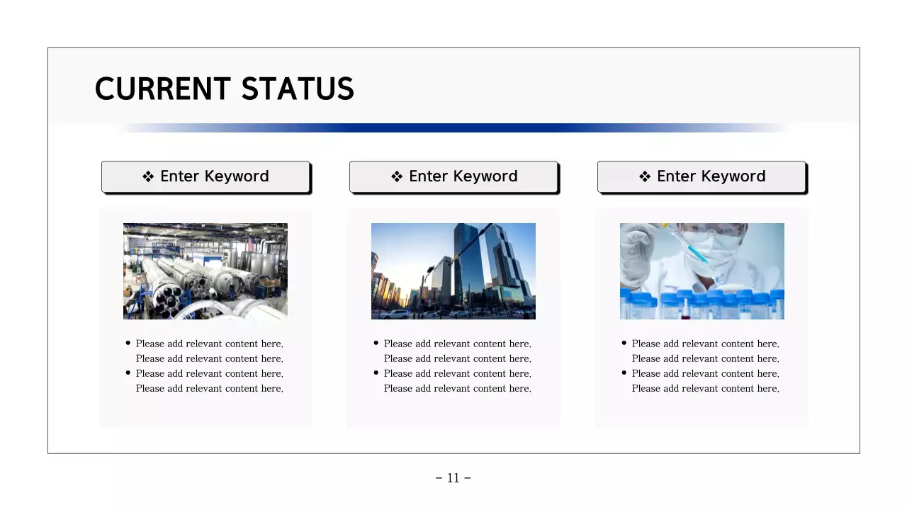 Basic printable report in navy blue and gray