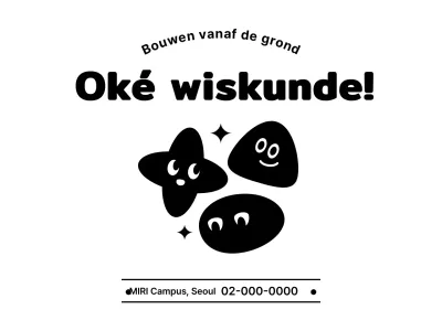 Wiskundeschool ontwerp met leuke vormen