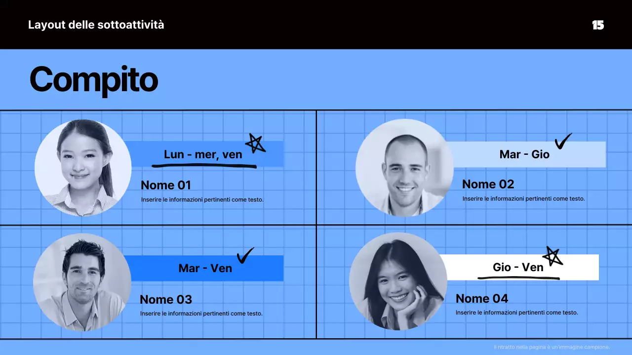 Materiale per riunioni kitsch in blu