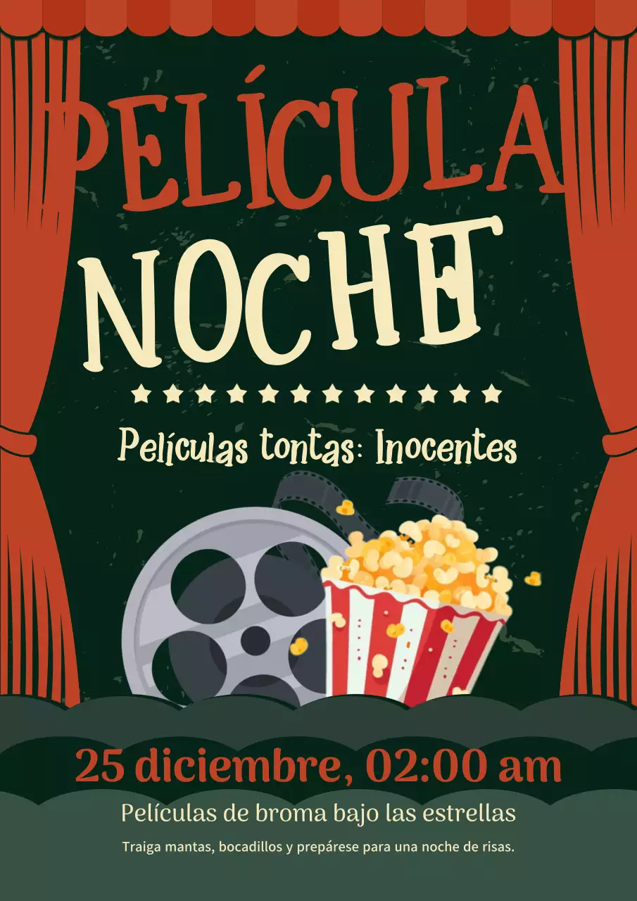 Promover las noches de cine azul, verde y rojo