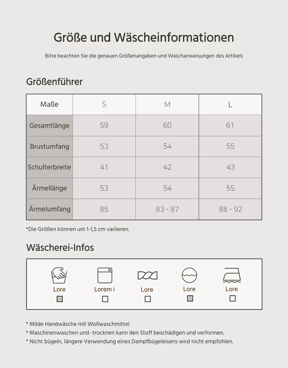 Moderne Winterstrickanzeige in Beige und Braun