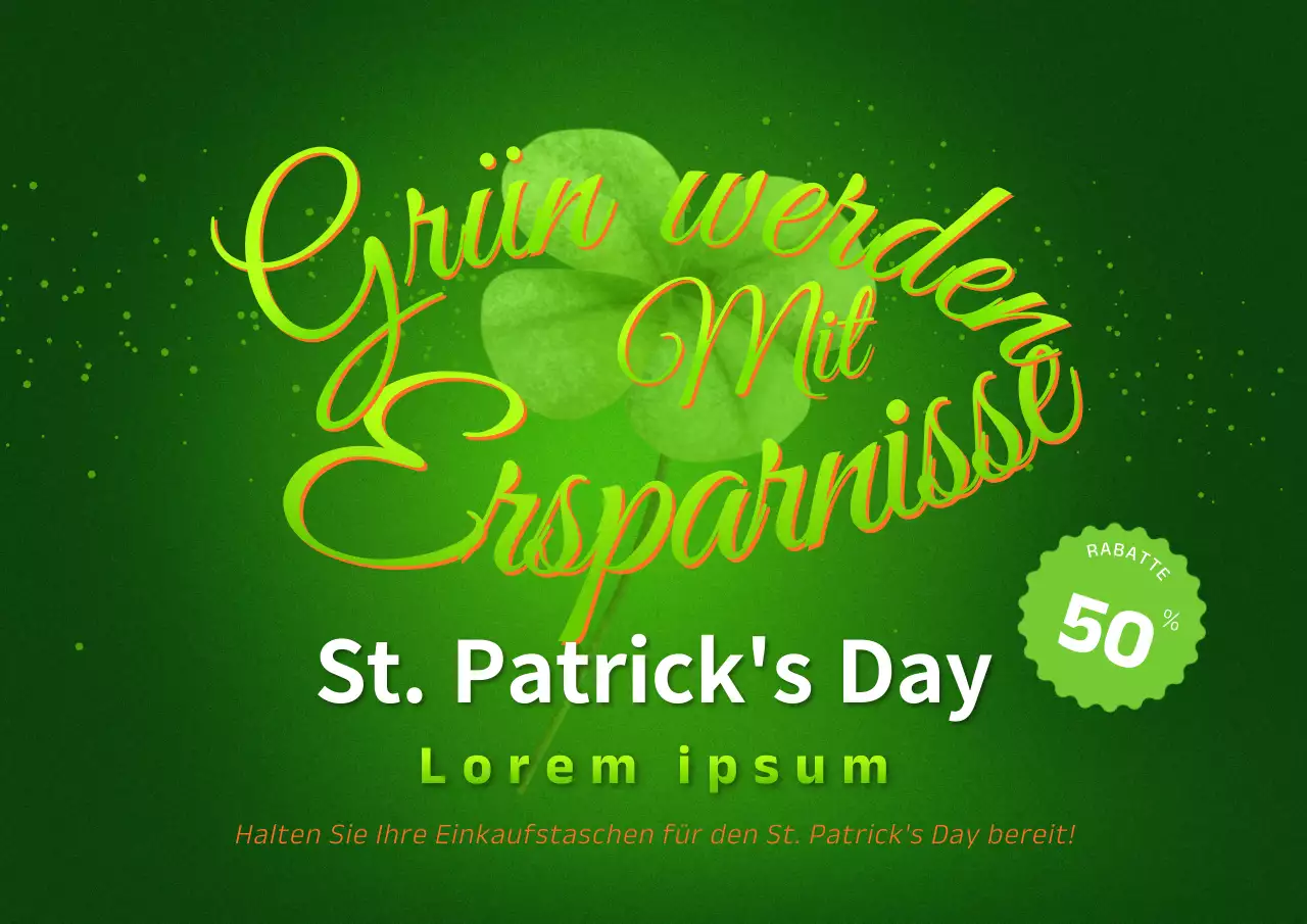 Förderung von St. Patrick's Day-Veranstaltungen in Grün