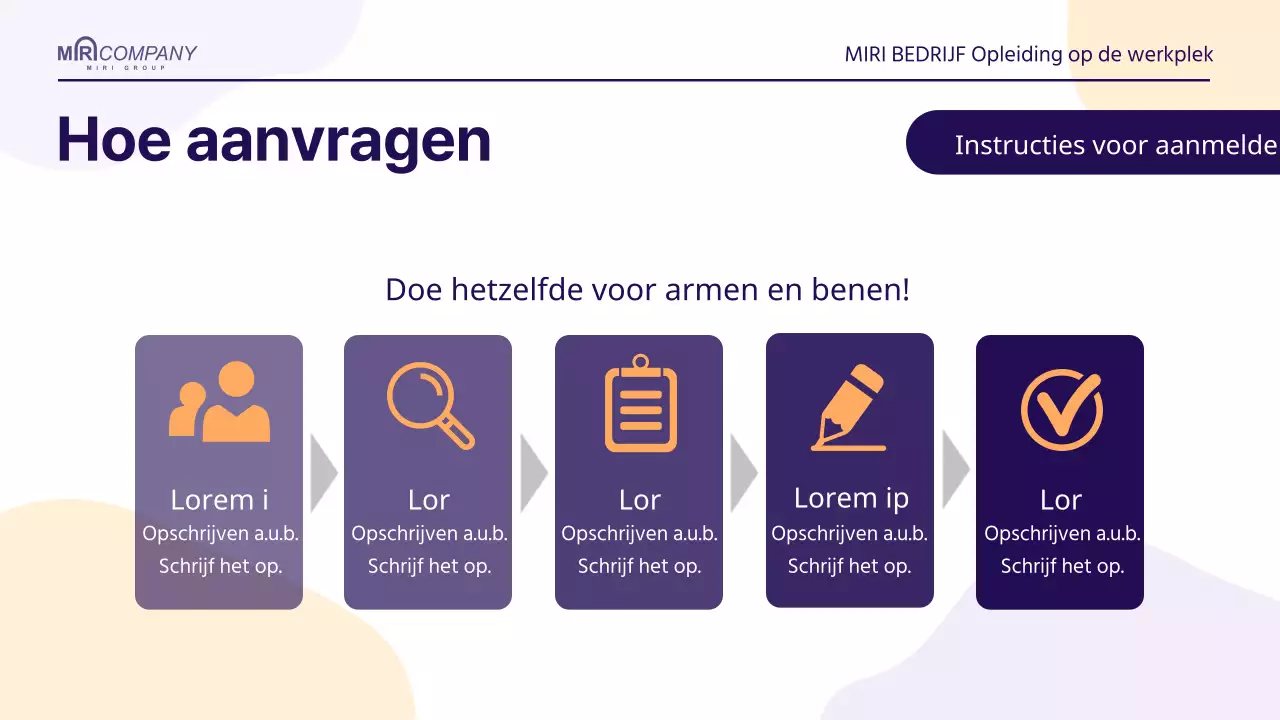 Een eenvoudige HR-trainingsgids in mauve en oranje