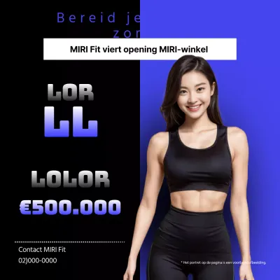 Promoot een eenvoudige PT in zwart en blauw