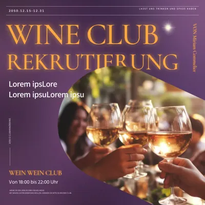 Eine luxuriöse Einladung zum Weinfest in Lila