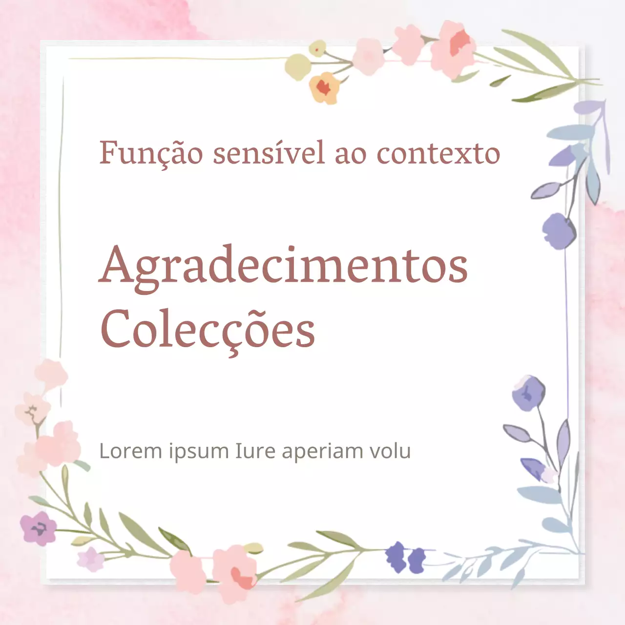 Um bonito post de agradecimento com um fundo cor-de-rosa