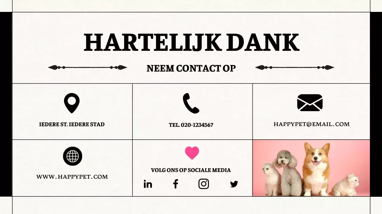 Eenvoudig zakelijk materiaal in krantenthema in zwart en roze