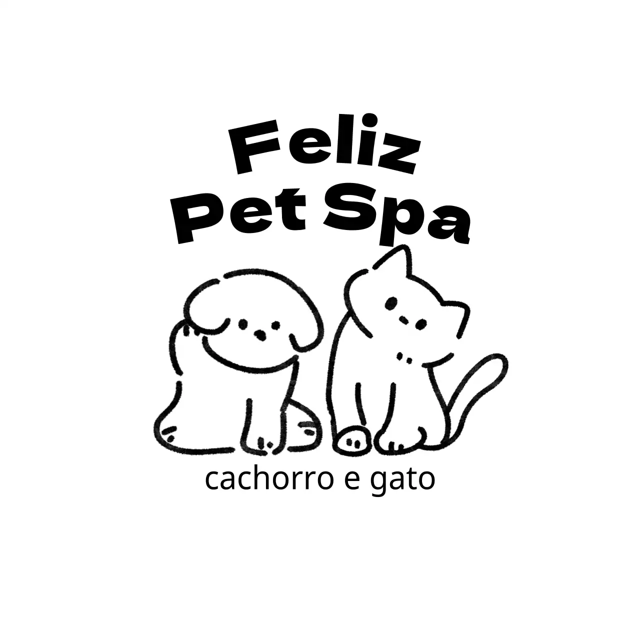 Uma loja de cuidados para animais de estimação com ilustrações engraçadas