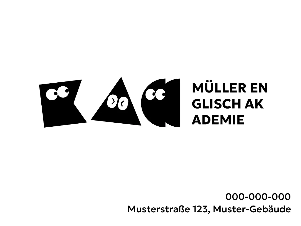 Eine englische Sprachakademie mit einem niedlichen Konzept mit Zeichentrickfiguren