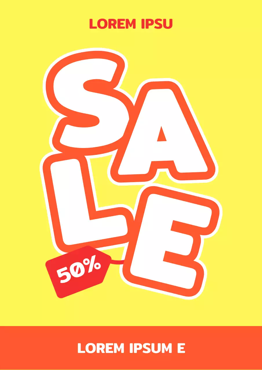 Anuncio de venta amarillo destacado