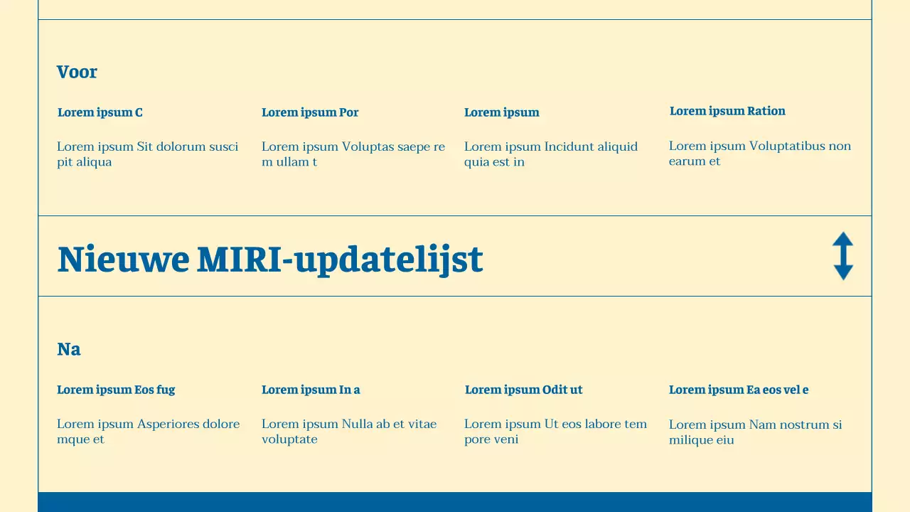 Minimalistische nieuwsbrief voor zakelijke diensten in beige en blauw