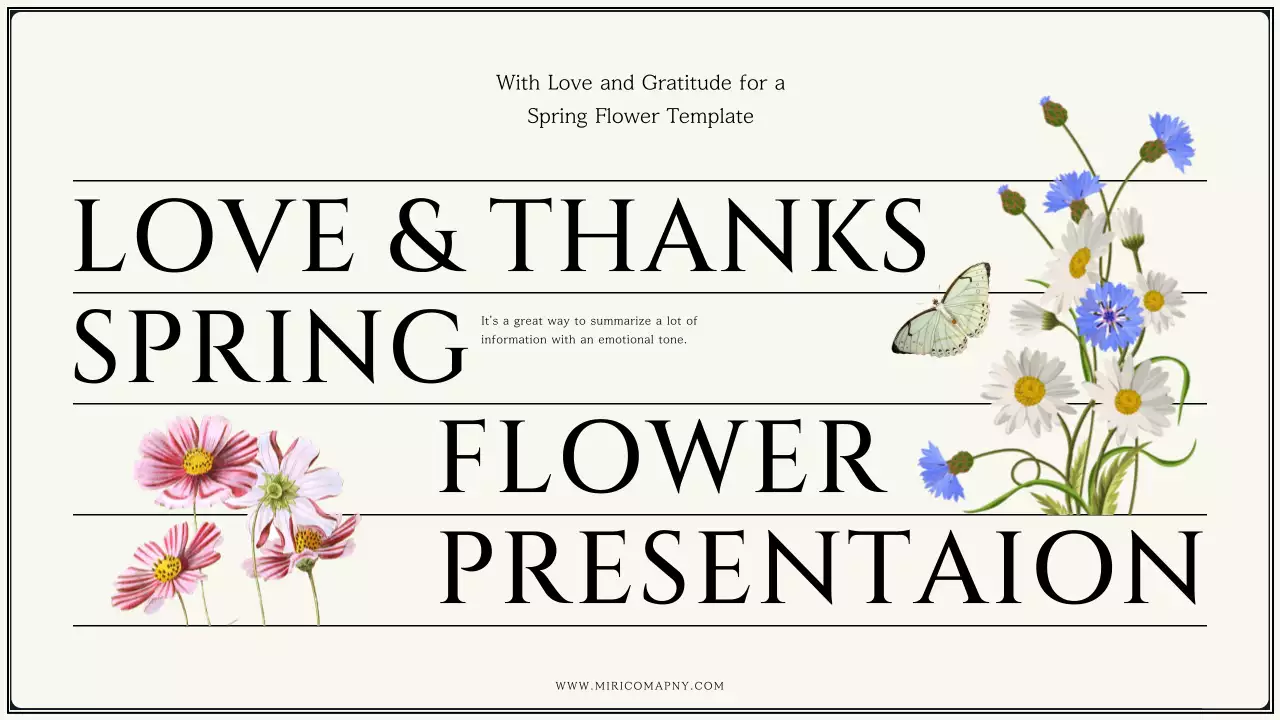 Beige Elegant Flower Presentation