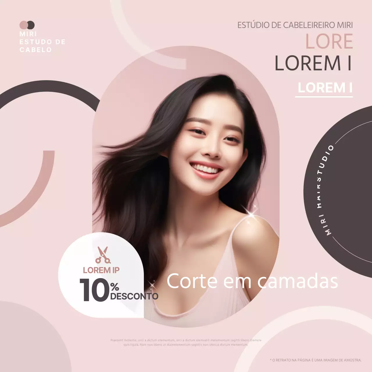 Promover um visual de salão luxuoso em tons de rosa e castanho