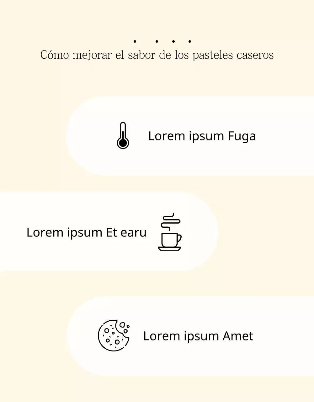 Anuncio de venta de una sencilla tarta beige y marfil