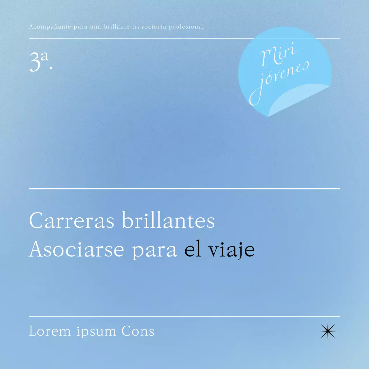 Promover la contratación comunitaria moderna en azul claro y gris