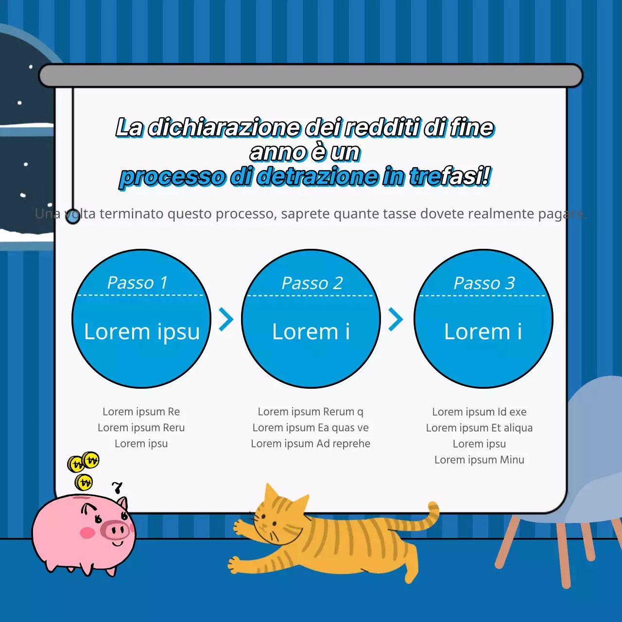 La contabilità blu navy e bianca in breve