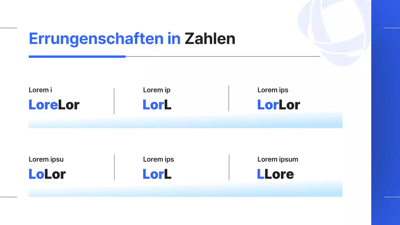 Ein einfacher Leistungsbericht zum Jahresende in Blau