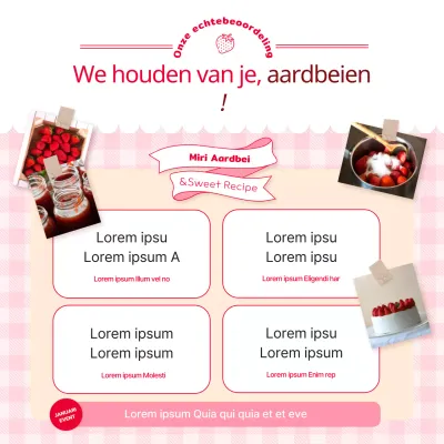Promoot rode en roze aardbeien