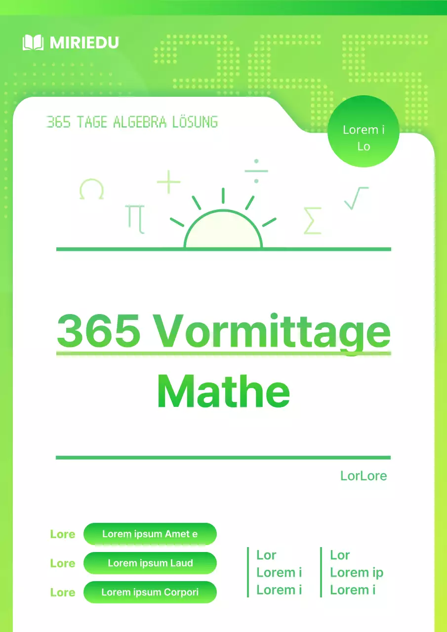 Cyber-inspiriertes Higher Maths Workbook in Grün und Lindgrün