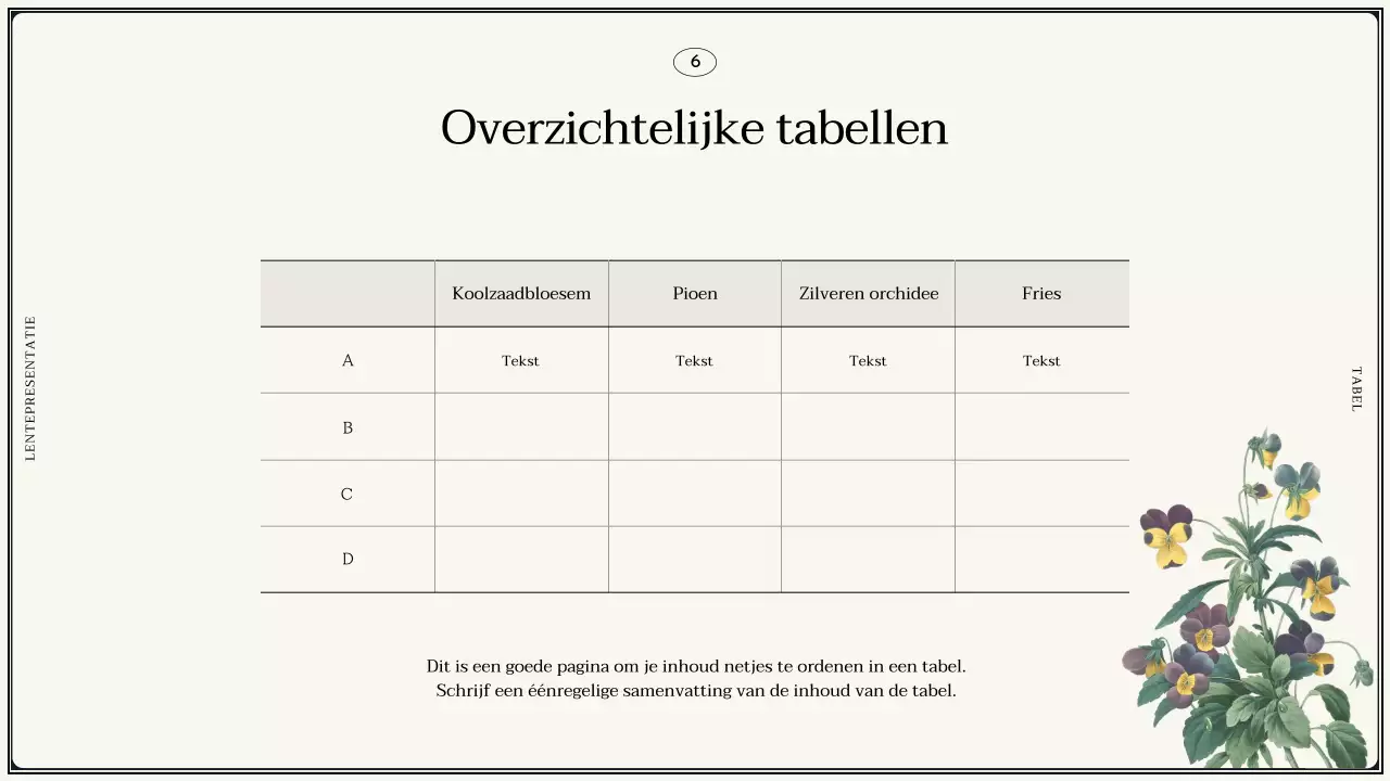 Vintage lentebloemen in ivoorkleurig ontwerpvoorstel