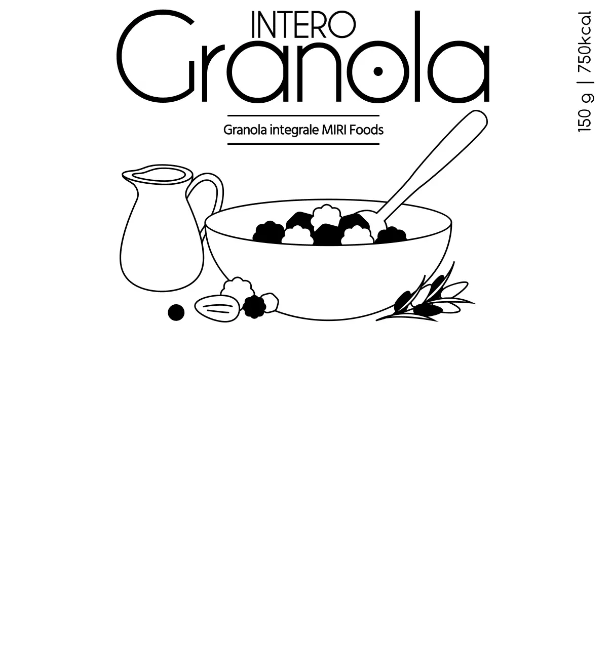 Illustrazione di cereali con linee semplici