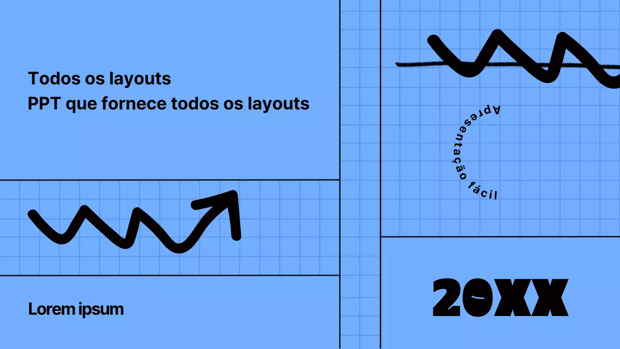 Materiais de reunião kitsch em azul
