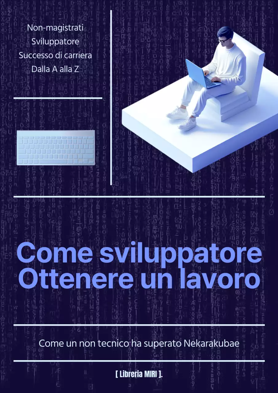 Lettera di presentazione per la preparazione al lavoro di sviluppatori Cyber's navy and blue