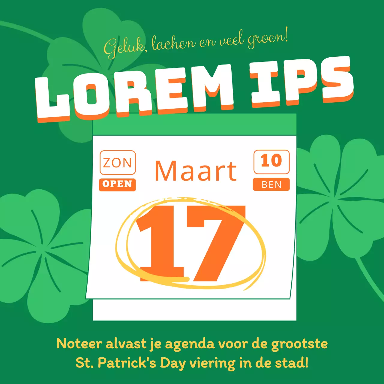 Promoot St Patrick's Day in het groen