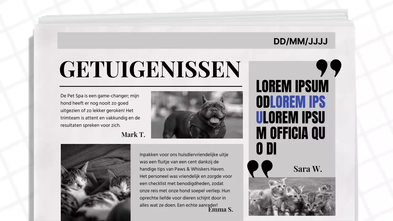 Blauw en Zwart Klassiek Kranten Thema Bedrijfsrapport