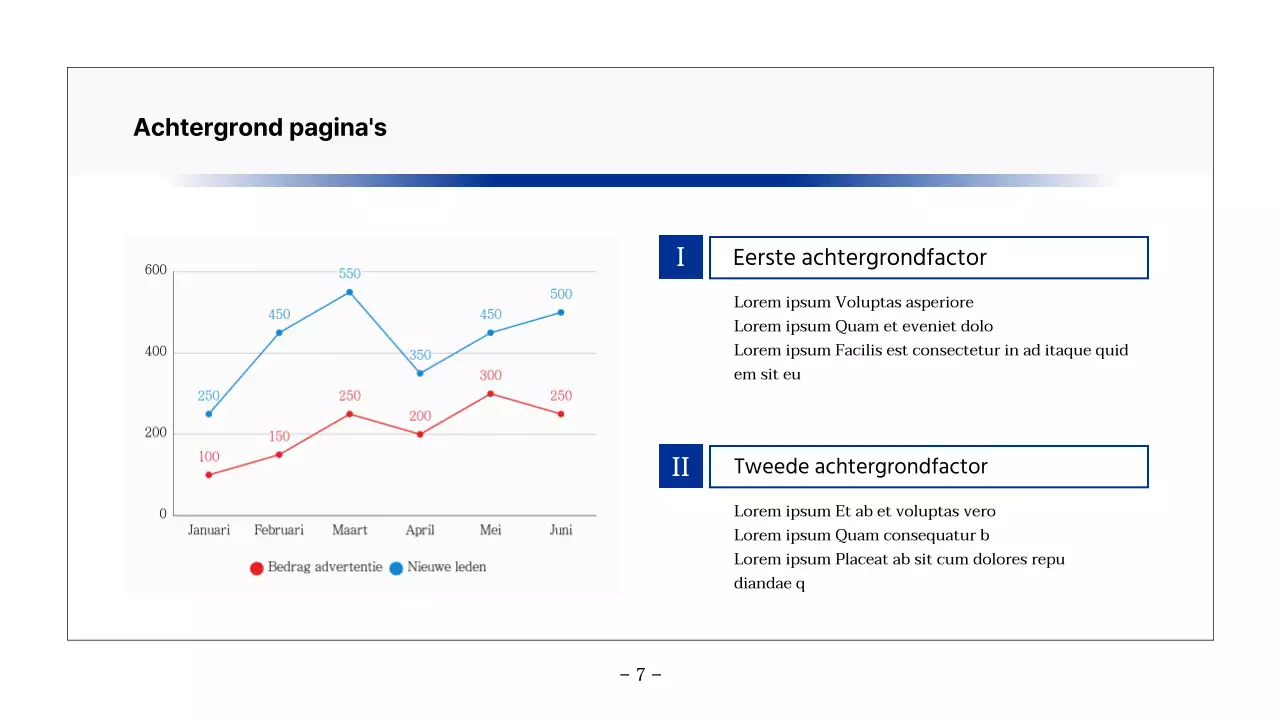 Basis printbaar rapport in marineblauw en grijs