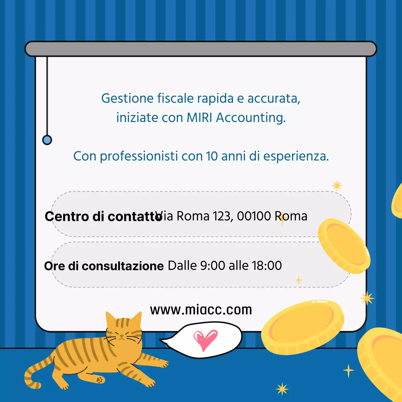 La contabilità blu navy e bianca in breve