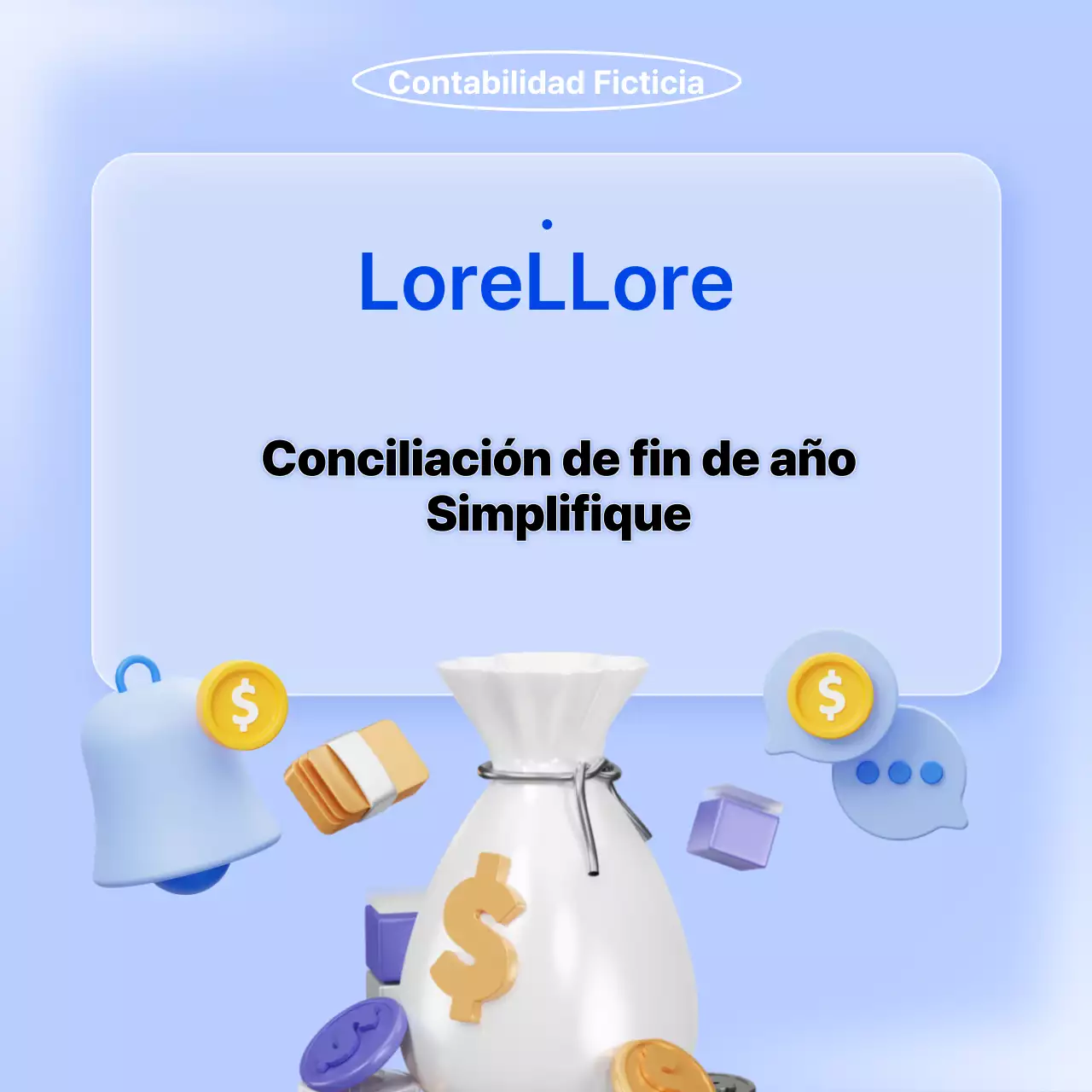 Promueva la limpieza de fin de año en azul y azul claro.