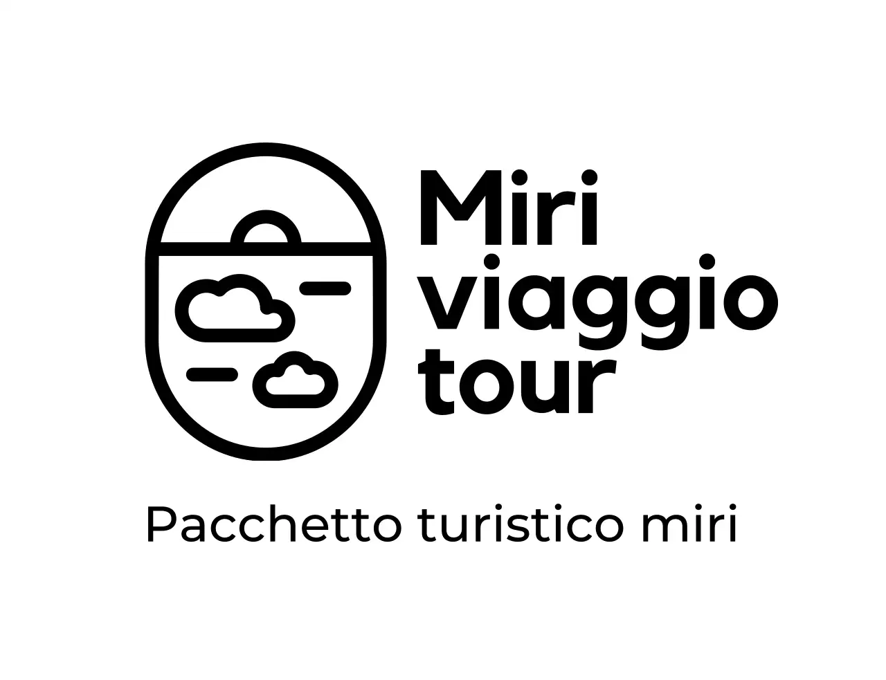 Logo di agenzia di viaggi semplice, pulito e illustrato