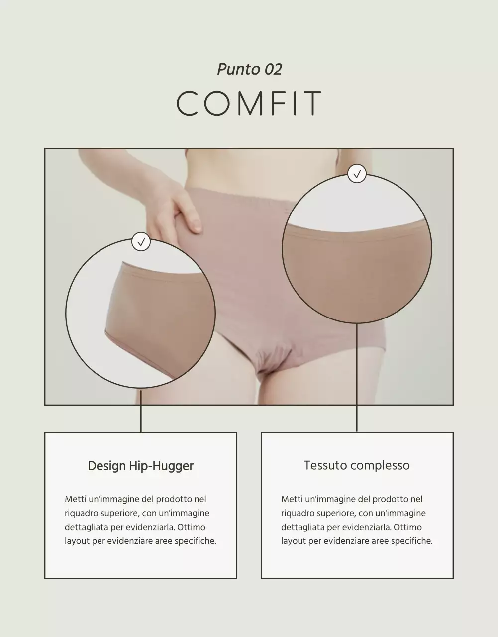 Pubblicità di biancheria intima semplice in bianco e chartreuse