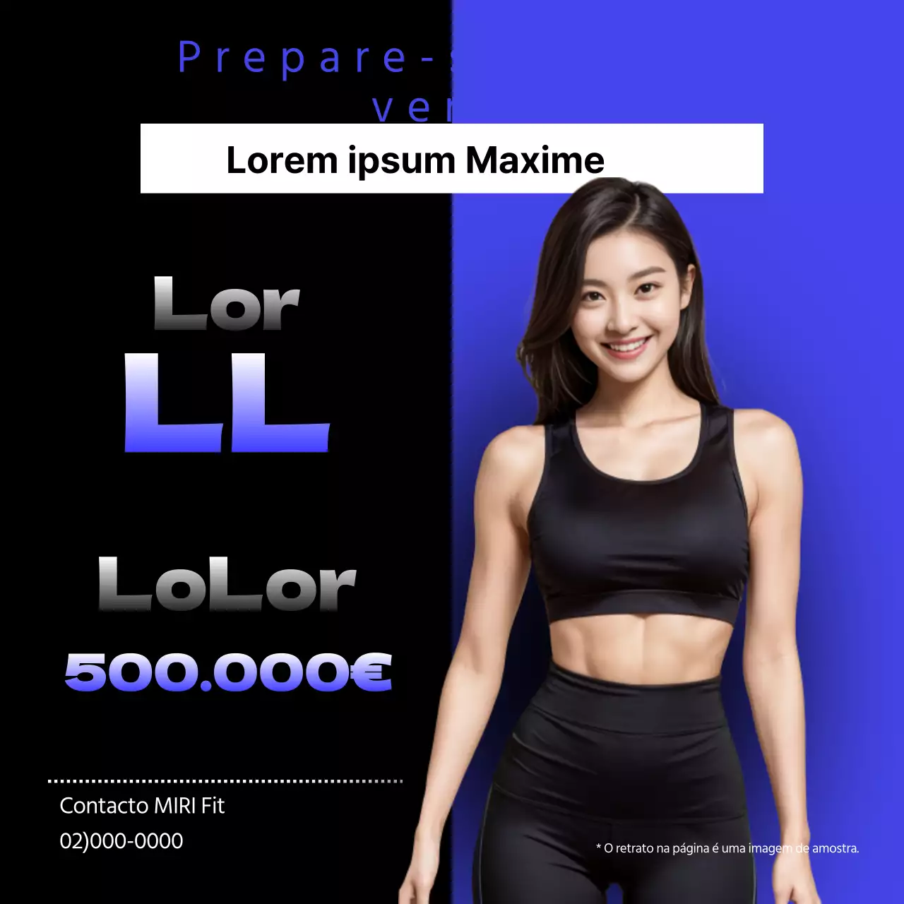Promover um PT simples em preto e azul