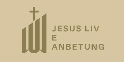 Religiöse Typografie Logo mit einfacher Gebäude-Illustration