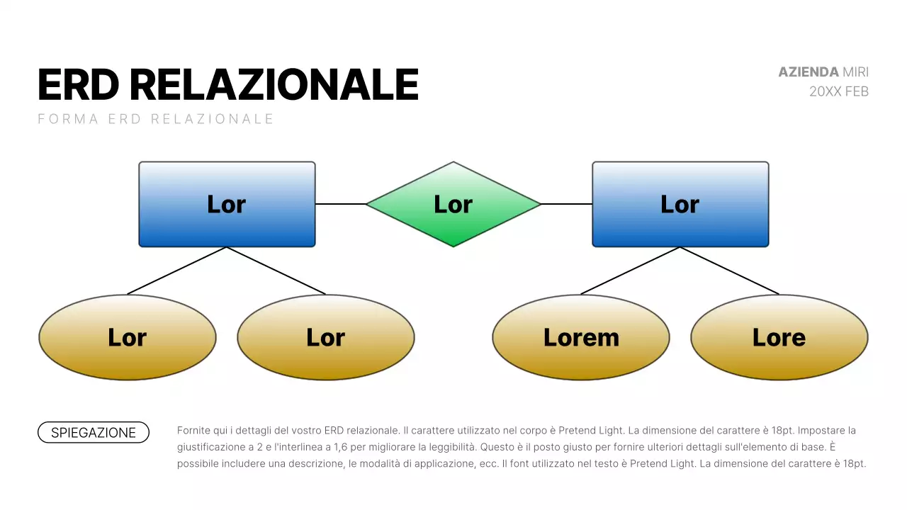 Un moderno diagramma di sviluppo in bianco e blu