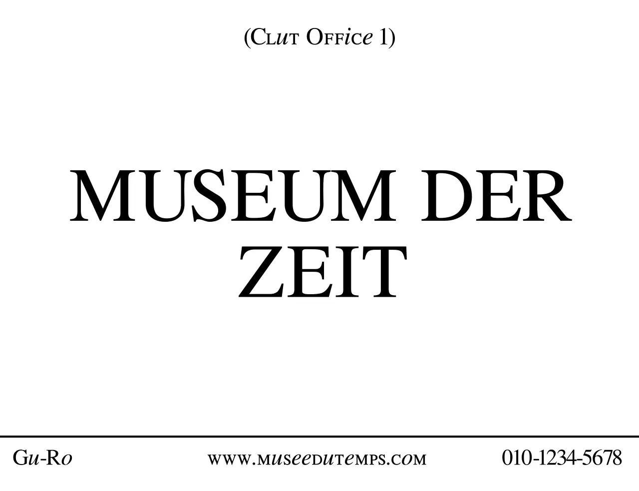 Ein klares Erscheinungsbild mit einem meisterhaften Schriftbild